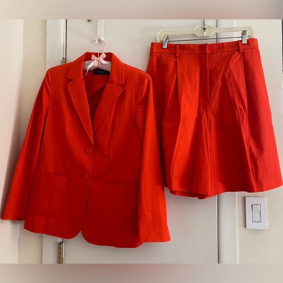 Max Mara Weekend - Orange Blazer and Shorts Set - Picture 1 of 13